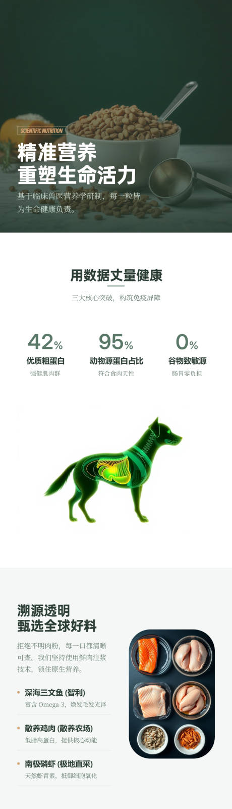 源文件下载【享设计】搜索编号：60700036187433859【宠物食品长图海报】