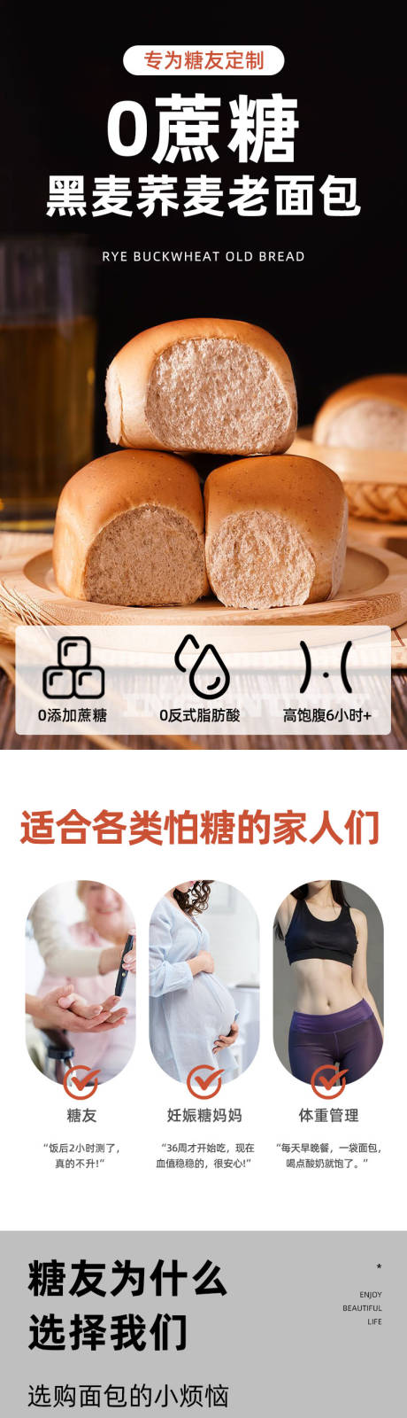 源文件下载【享设计】搜索编号：28770036571895044【黑麦荞麦老面包详情页】