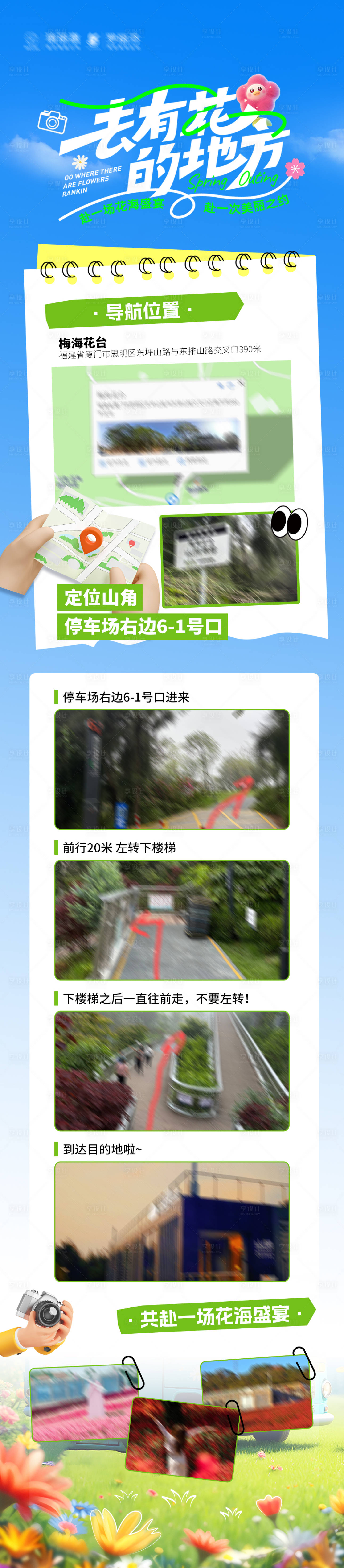 源文件下载【享设计】搜索编号：58390036250107018【旅游长图路线指引】