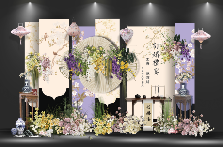源文件下载【享设计】搜索编号：51720036189264543【新中式南洋风订婚宴】