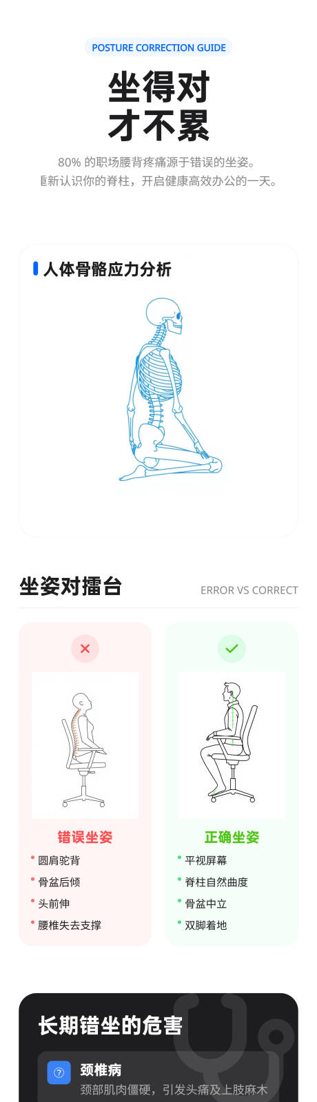源文件下载【享设计】搜索编号：83250036220127484【体态矫正长图】