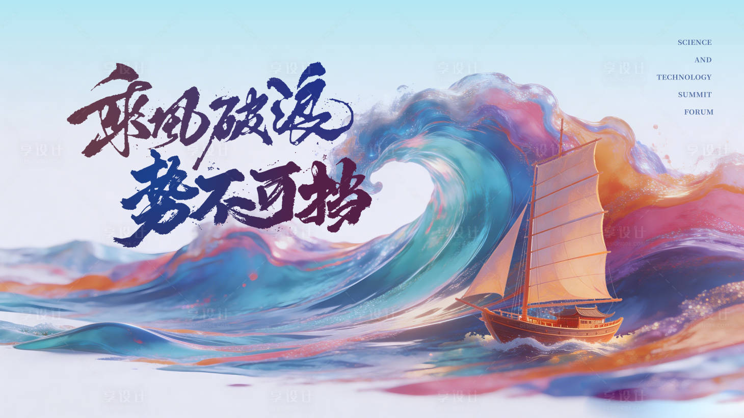 源文件下载【享设计】搜索编号：42810036351154627【高考中考加油乘风破浪背景板】