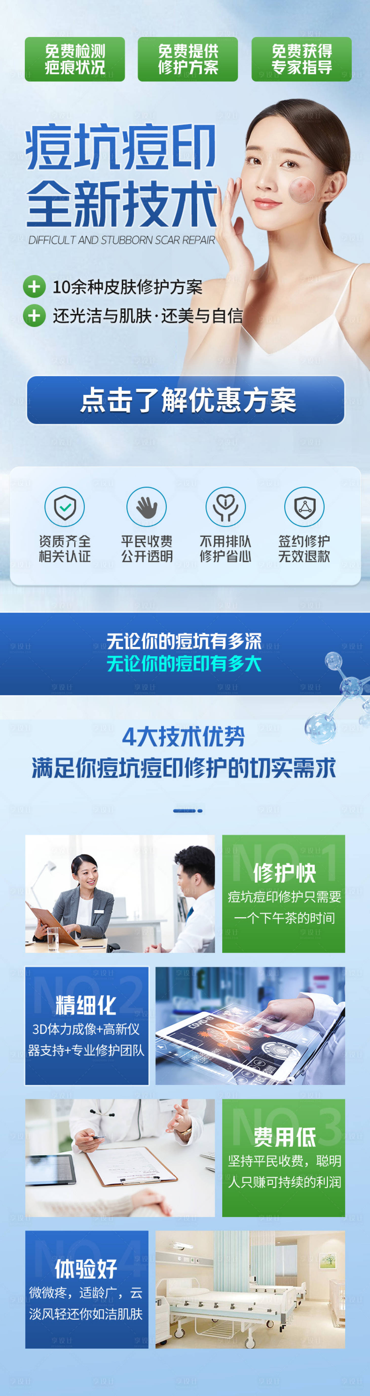 源文件下载【享设计】搜索编号：91670036443771653【医院医美长图海报】