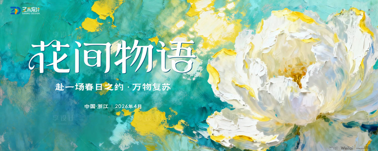 源文件下载【享设计】搜索编号：38560036517278955【花间无语园艺花卉展kv】