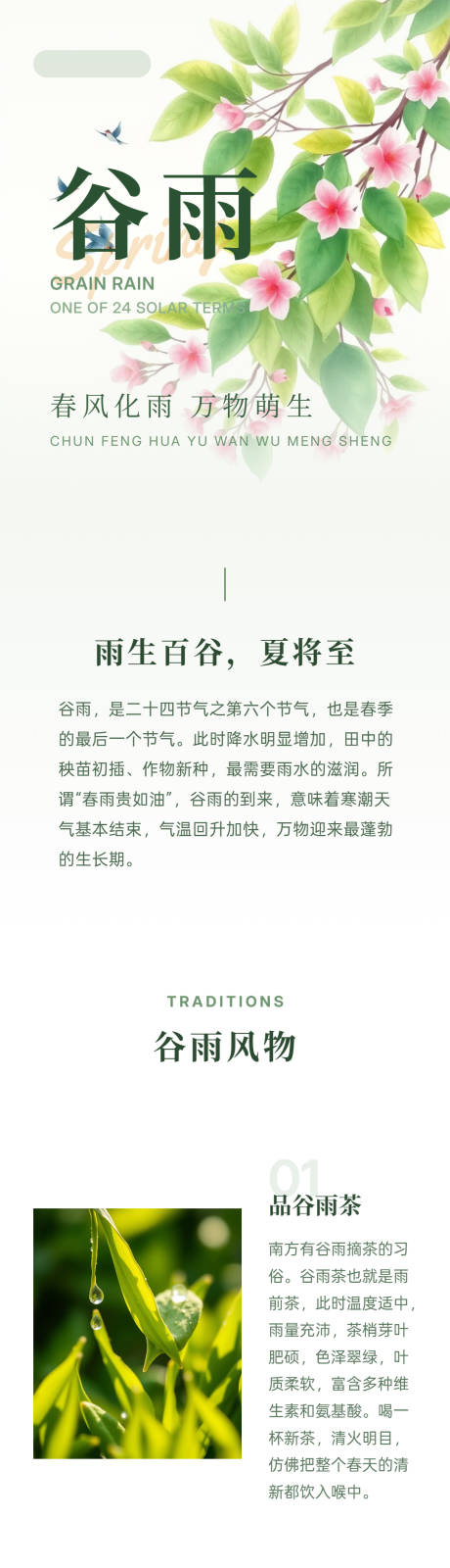 源文件下载【享设计】搜索编号：19020036252013514【清爽谷雨节气长图海报】