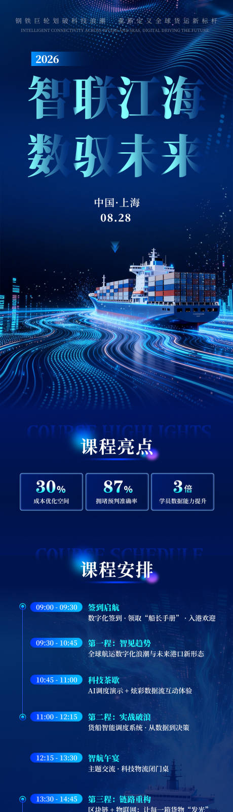 源文件下载【享设计】搜索编号：21750036316891727【科技峰会行程长图】
