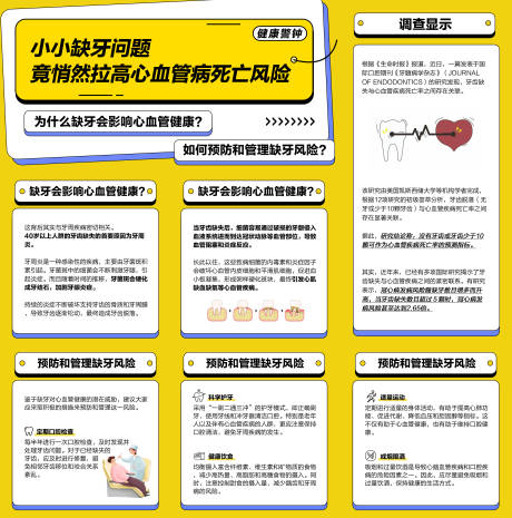源文件下载【享设计】搜索编号：18540036454317116【口腔知识科普九宫格图海报】