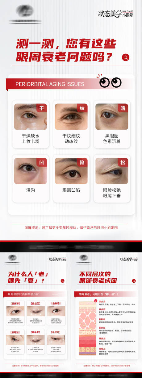源文件下载【享设计】搜索编号：16570036383257901【眼部衰老科普海报】