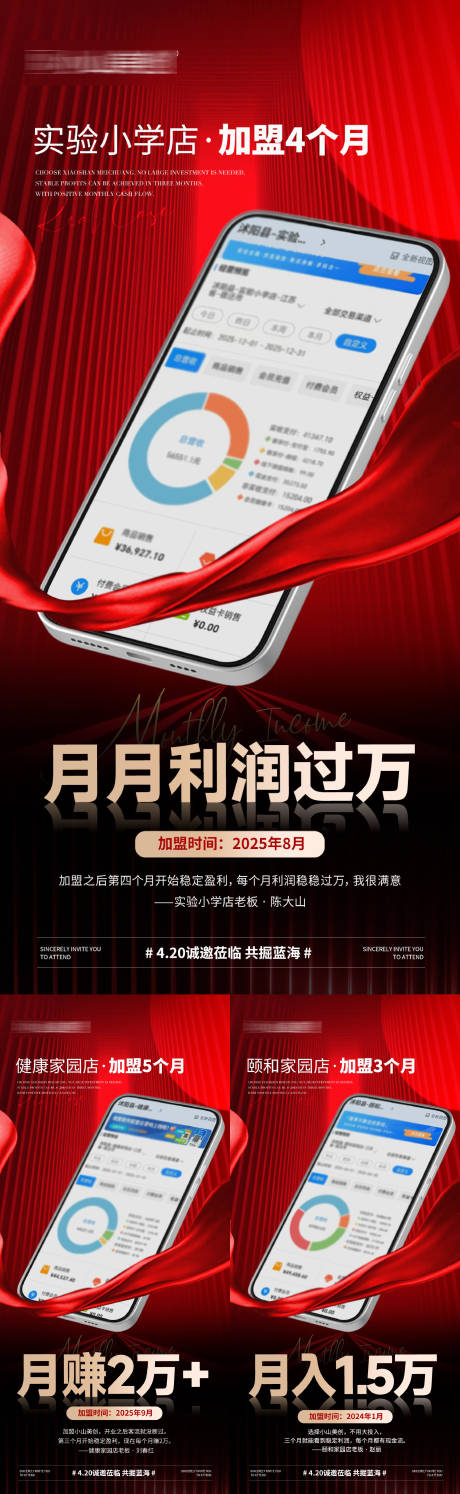 源文件下载【享设计】搜索编号：39400036387699181【医美美业招商造势系列海报业绩案例海报】