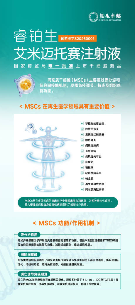 源文件下载【享设计】搜索编号：45600036338392104【睿铂生干细胞药品海报】