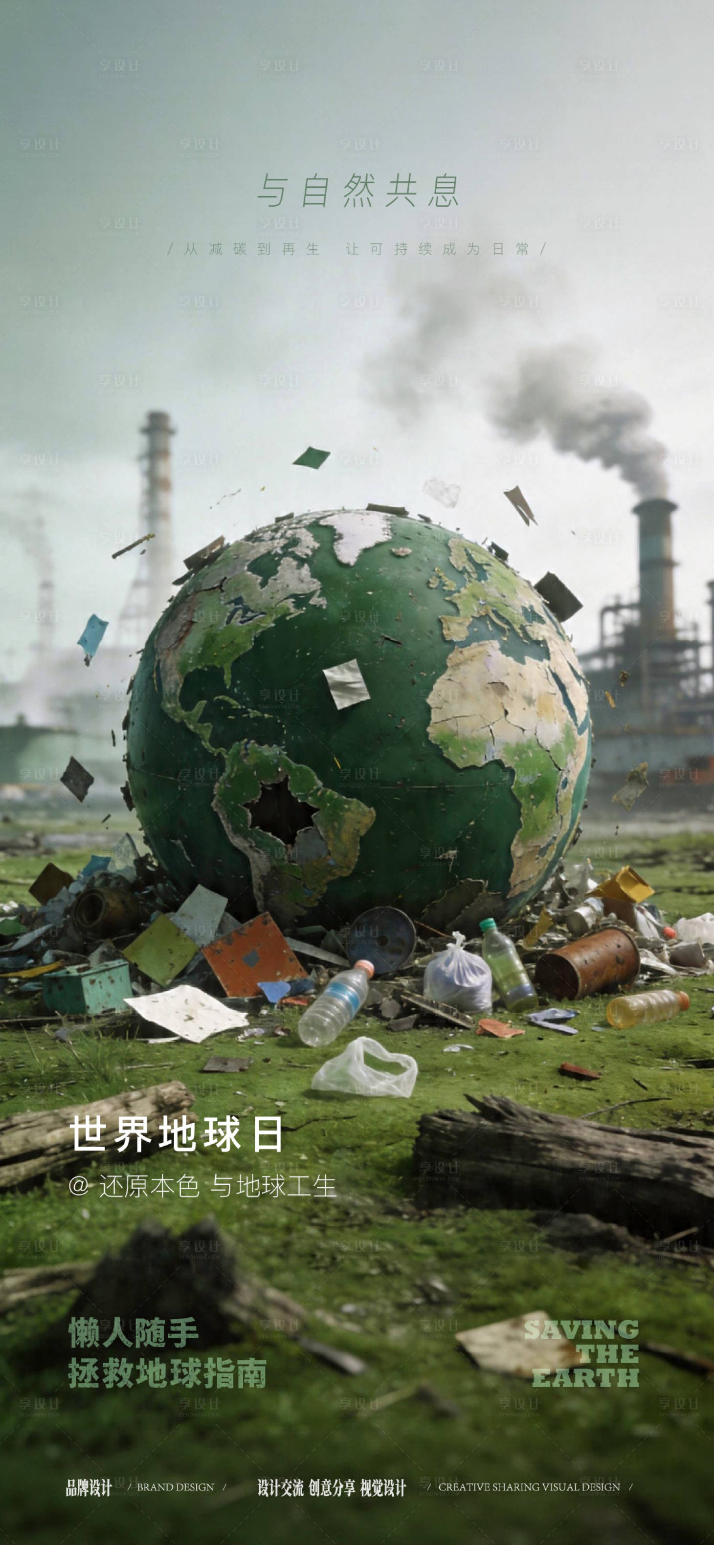 源文件下载【享设计】搜索编号：69070036404128009【环保地球日】