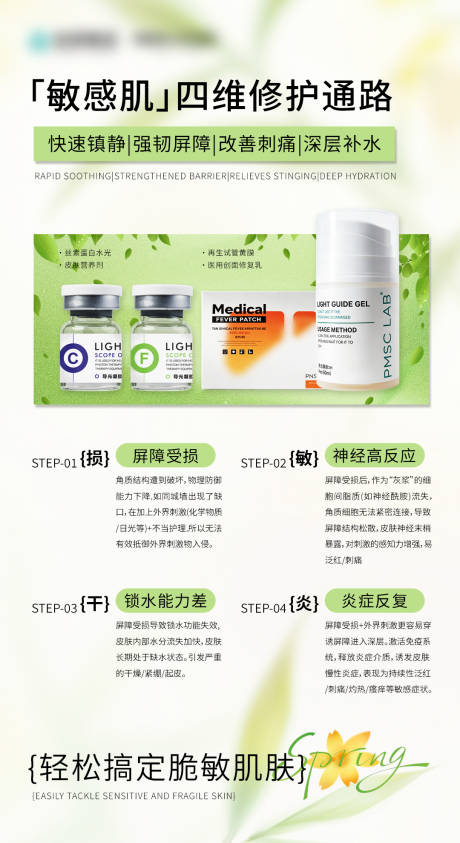 源文件下载【享设计】搜索编号：74170036326904249【敏感肌四维修护海报】