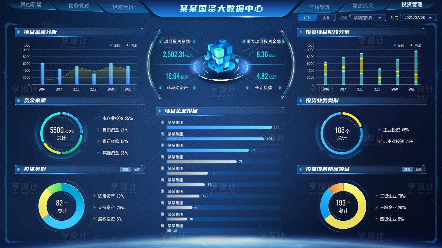 源文件下载【享设计】搜索编号：95740036475553524【数据中心可视化大屏UI设计】