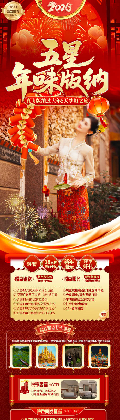 源文件下载【享设计】搜索编号：65840036232434648【版纳春节旅游包装】