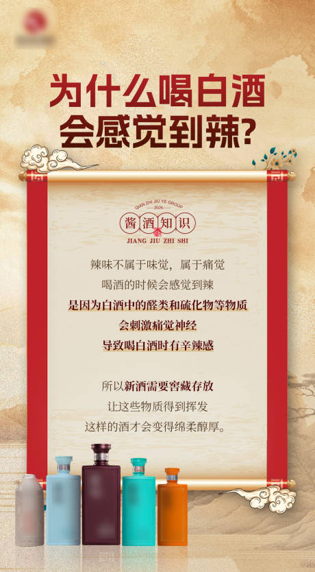 源文件下载【享设计】搜索编号：48440036184647331【白酒知识海报】