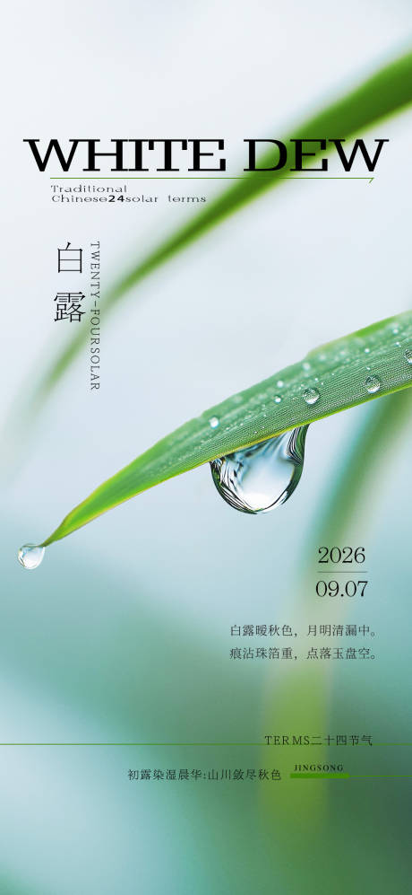 源文件下载【享设计】搜索编号：78970036258448854【白露节日节气单图刷屏稿】