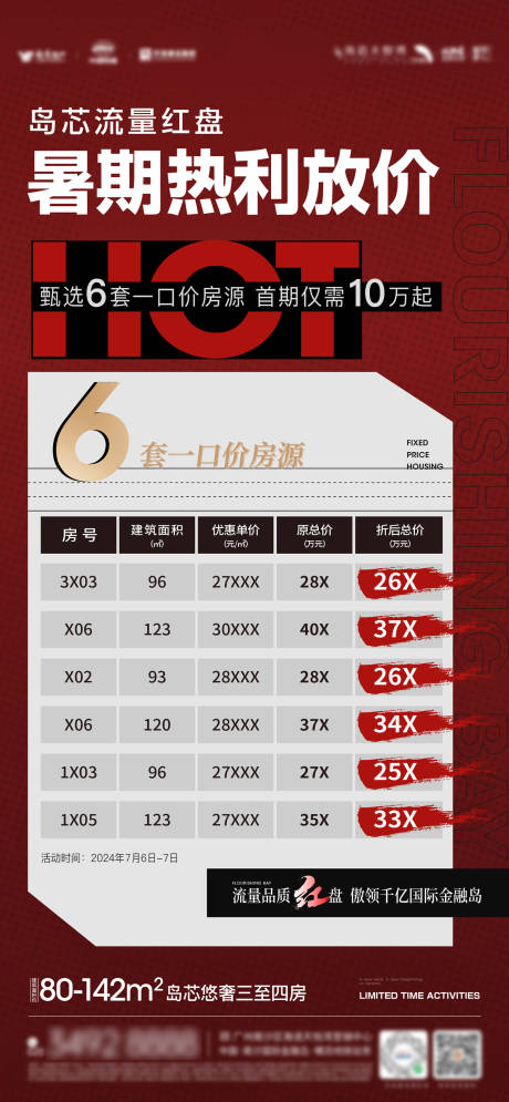 源文件下载【享设计】搜索编号：24630036632203618【流量红盘热利放价6套特价房海报】