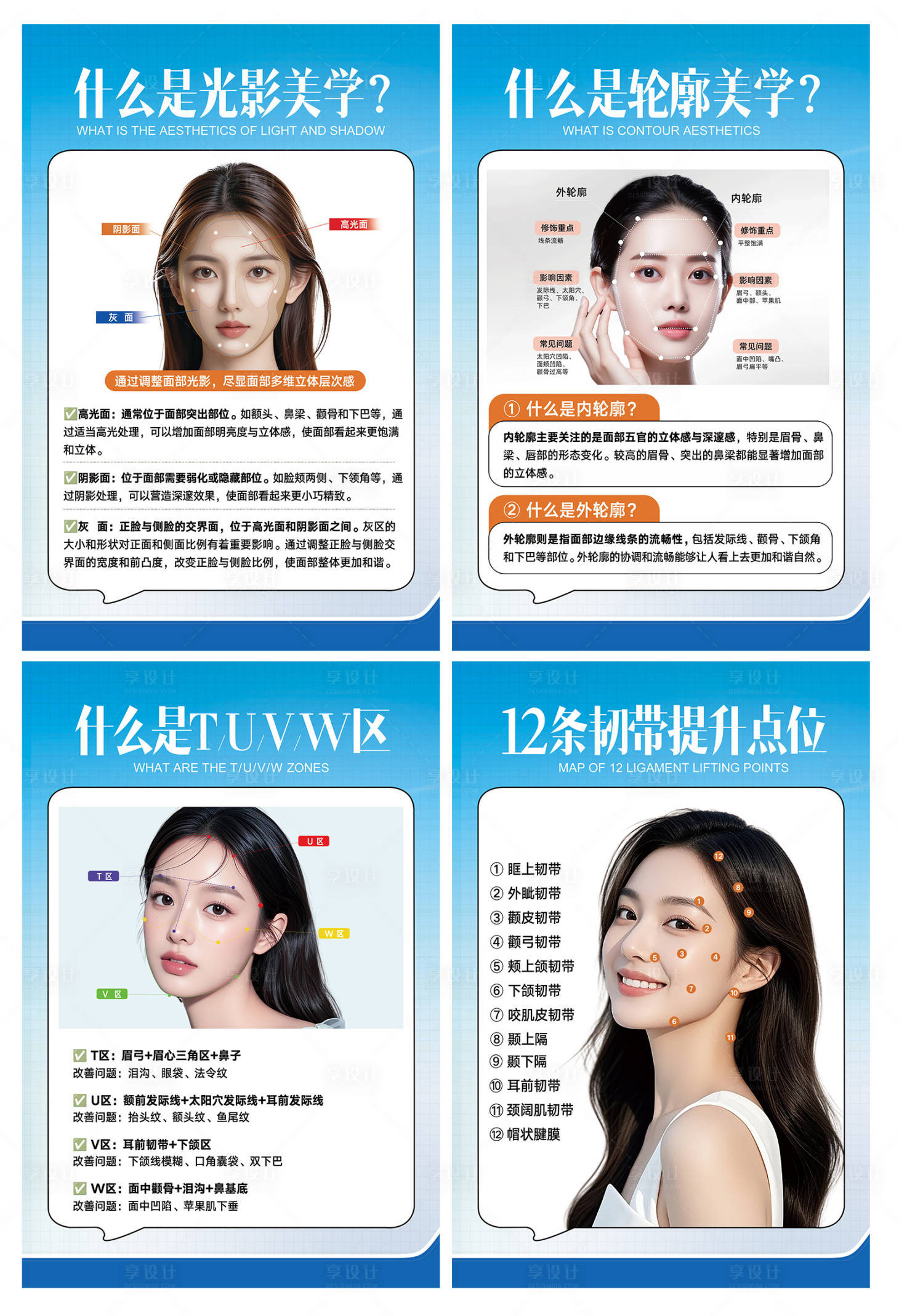 源文件下载【享设计】搜索编号：96400036503797543【医美无创美学科普海报】