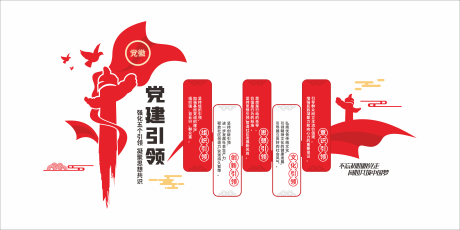 源文件下载【享设计】搜索编号：84450036319765333【党建引领基层党支部党建文化墙】