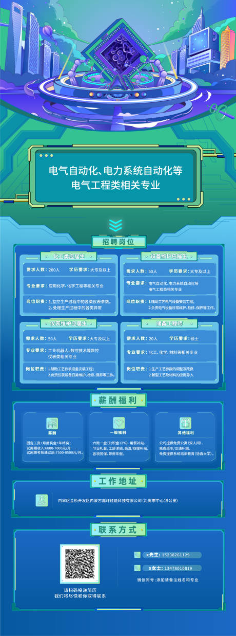 源文件下载【享设计】搜索编号：57260036360382829【蓝绿色调扁平科技感长图文】