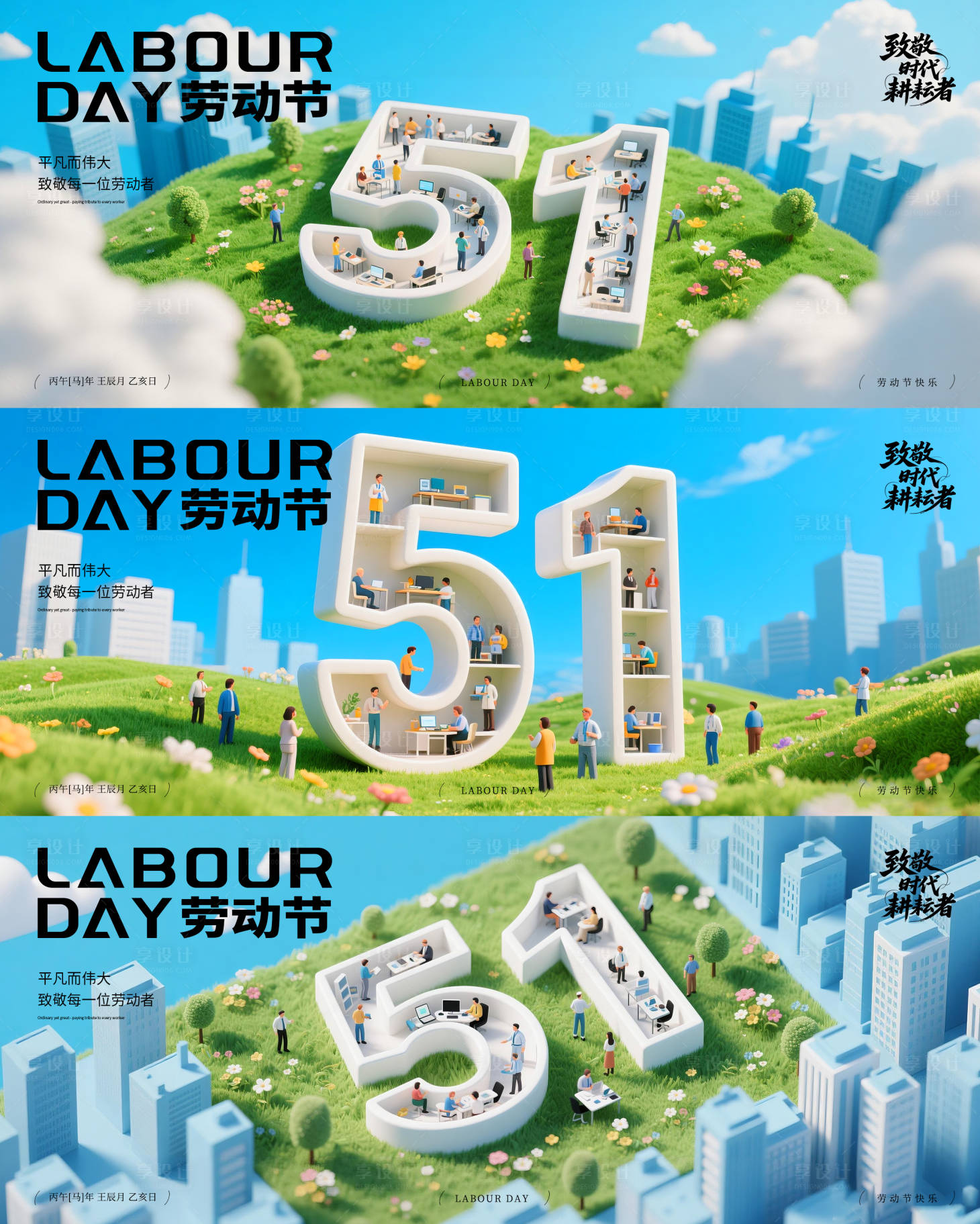 源文件下载【享设计】搜索编号：27060036280401003【3d立体51数字系列主视觉】