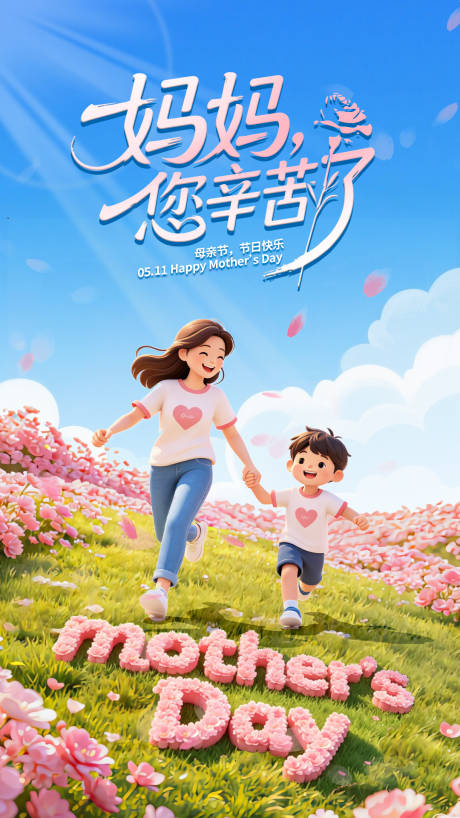 源文件下载【享设计】搜索编号：57540036360645260【母亲节海报】
