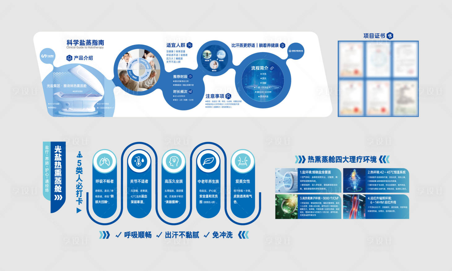 源文件下载【享设计】搜索编号：58430036437816038【医馆科学盐蒸光盐产品品牌墙】