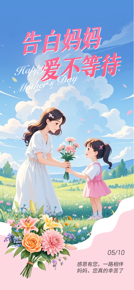 源文件下载【享设计】搜索编号：24450036279302513【母亲节插画海报】