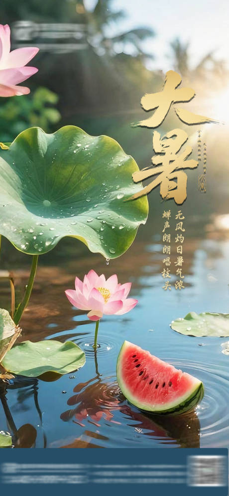 源文件下载【享设计】搜索编号：30630036327183091【大暑节气海报】