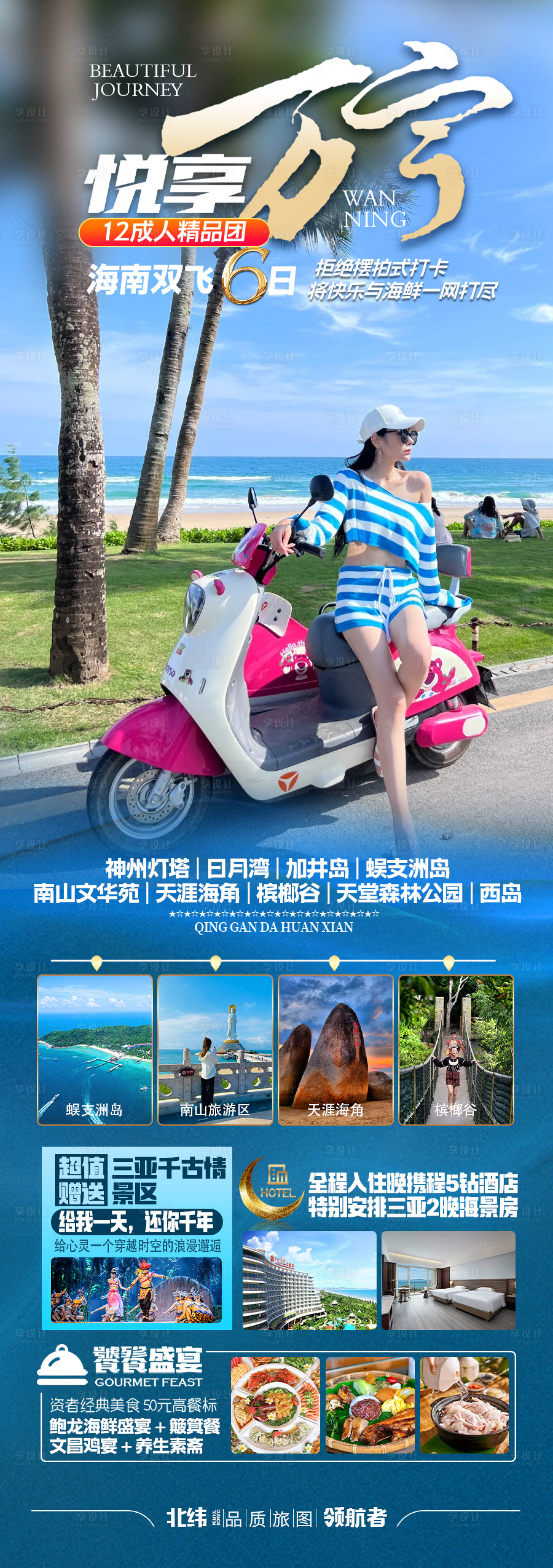 源文件下载【享设计】搜索编号：62100036313234580【海南三亚旅游海报】