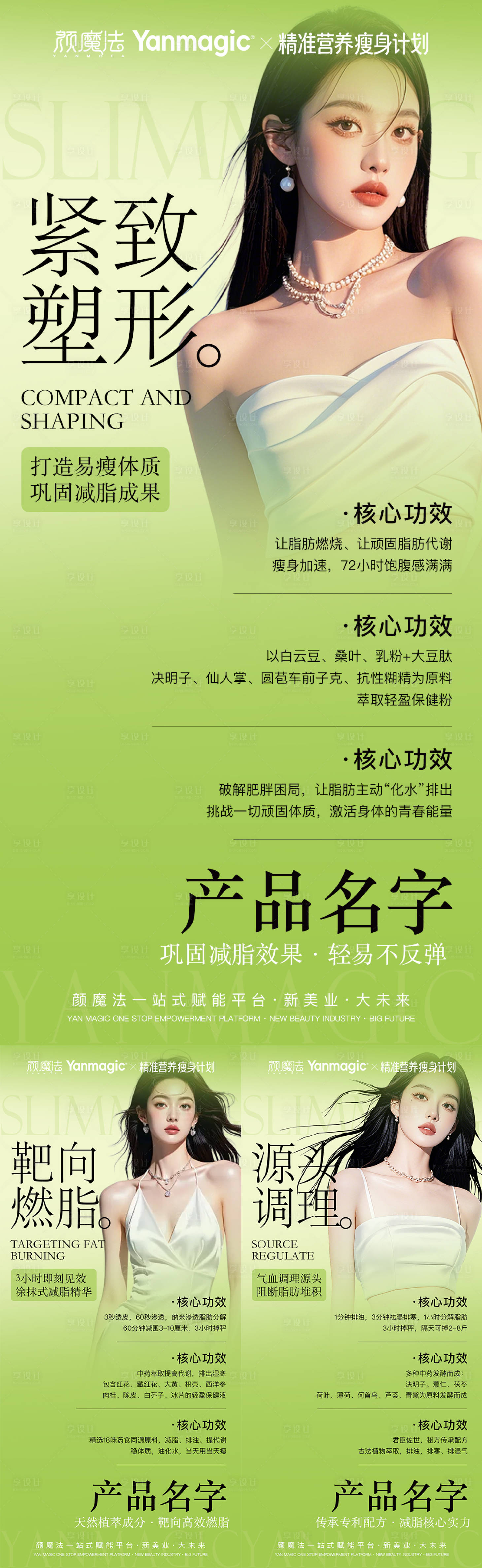 源文件下载【享设计】搜索编号：20290036633634014【减肥产品系列海报】