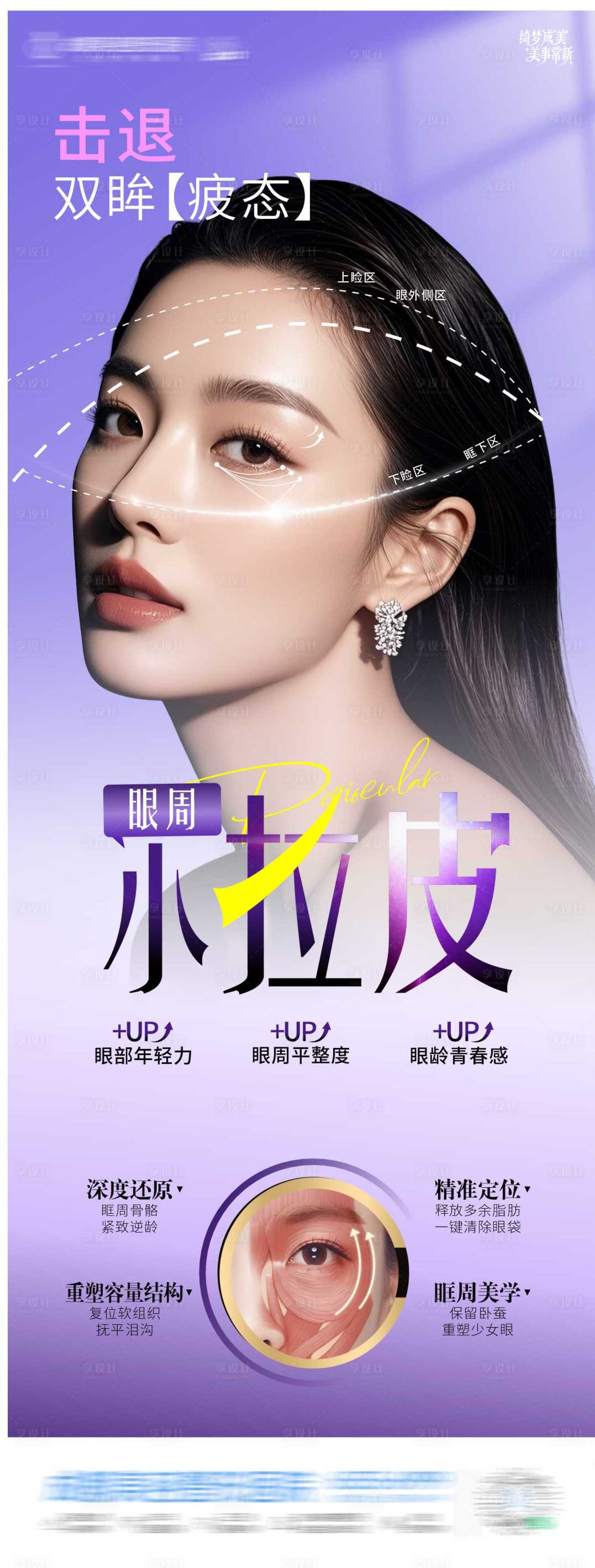 源文件下载【享设计】搜索编号：18290036215818589【医美眼周小拉皮海报】
