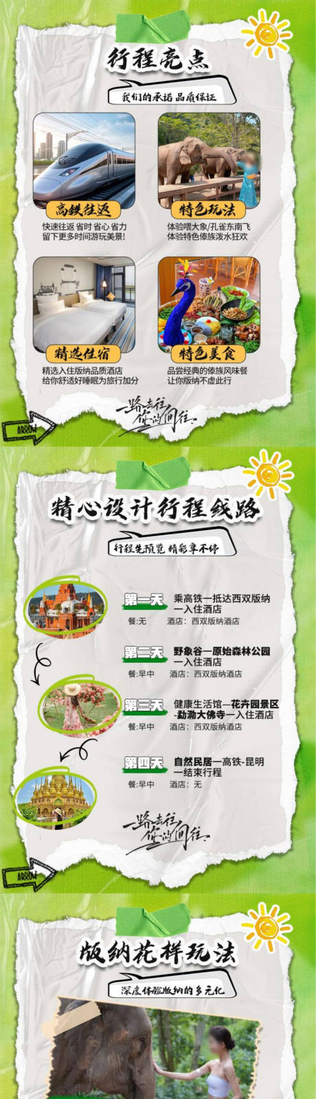源文件下载【享设计】搜索编号：82570036233058627【西双版纳行程旅游长图】