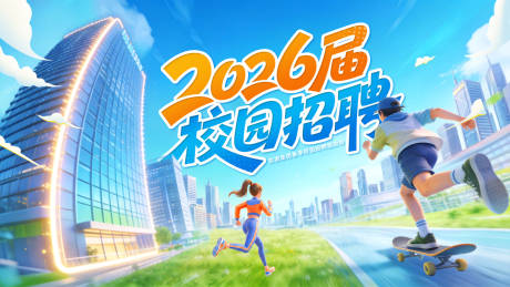 源文件下载【享设计】搜索编号：23310036457695030【招聘校招招募毕业季运动会背景板活动展】