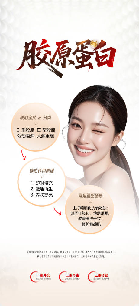 源文件下载【享设计】搜索编号：48790036238676295【医美胶原蛋白科普宣传海报】