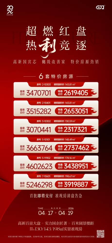 源文件下载【享设计】搜索编号：97220036473895354【渠道热销特价房海报】