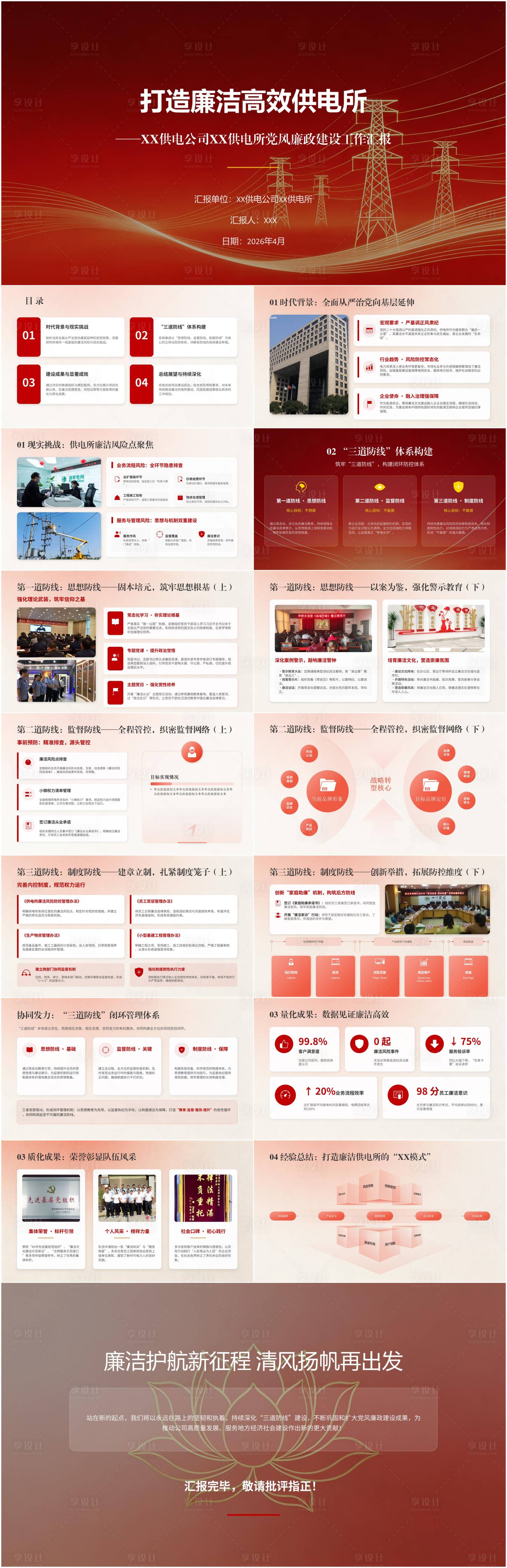源文件下载【享设计】搜索编号：50020036434199291【廉政供电站文化建设ppt 展板 模板】