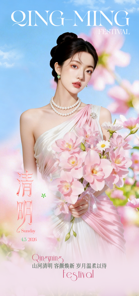 源文件下载【享设计】搜索编号：17790036218083601【医美清明节气海报】