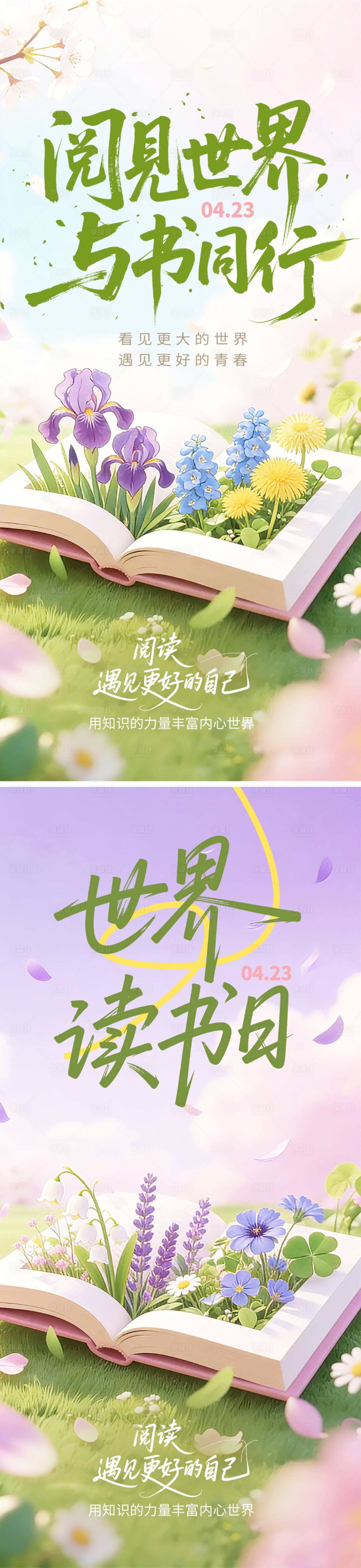 源文件下载【享设计】搜索编号：90920036263624871【世界读书日海报】