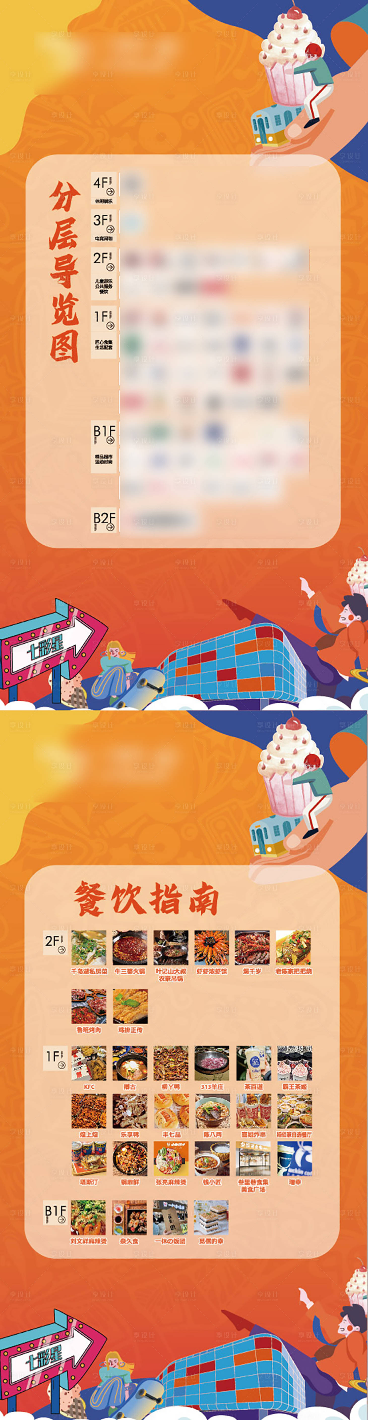 源文件下载【享设计】搜索编号：82230036284712833【商场消费指南海报】