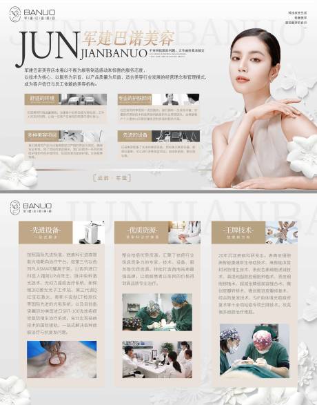 源文件下载【享设计】搜索编号：97670036627562115【医院医美金色介绍展板海报】