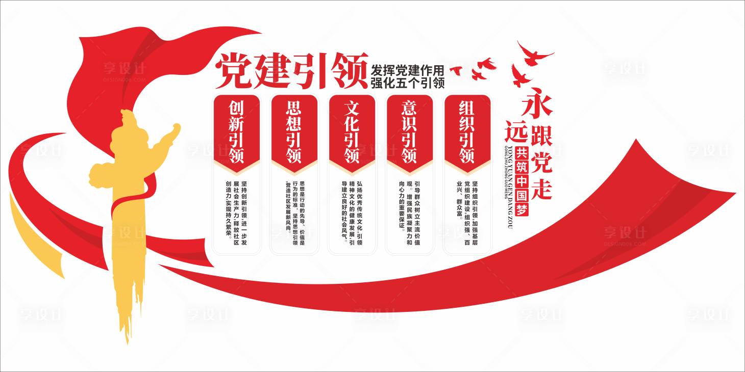 源文件下载【享设计】搜索编号：33380036319722924【党建引领基层党支部党建文化墙设计】