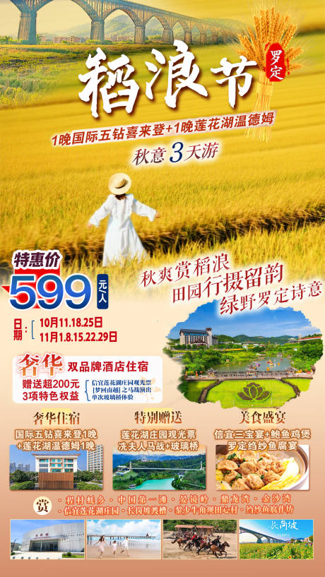 源文件下载【享设计】搜索编号：75120036461303656【罗定稻浪节旅游海报】