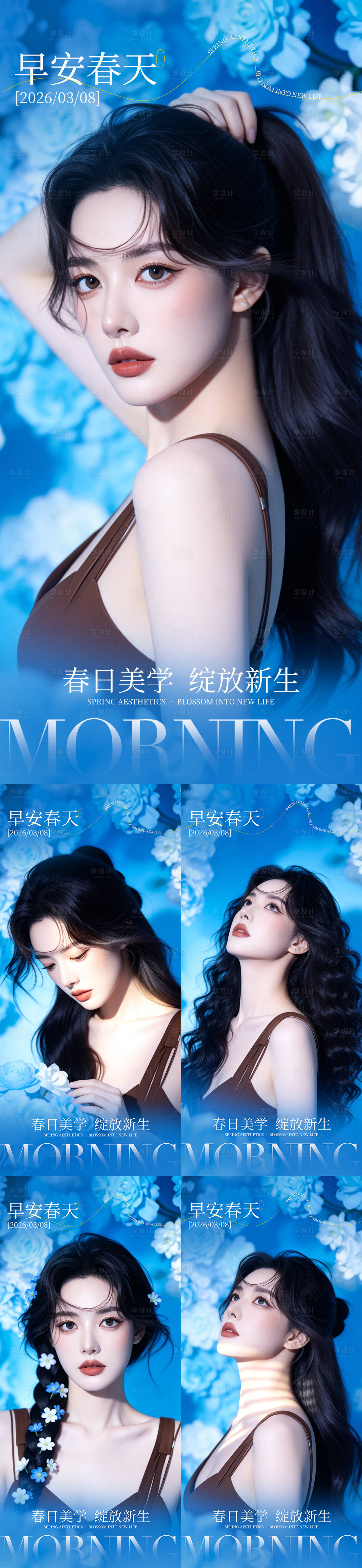 源文件下载【享设计】搜索编号：66950036208501224【医美早安春天海报】