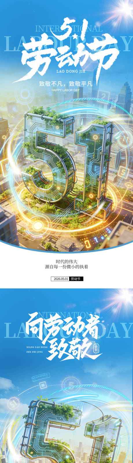 源文件下载【享设计】搜索编号：11890036191497997【51劳动节系列海报】