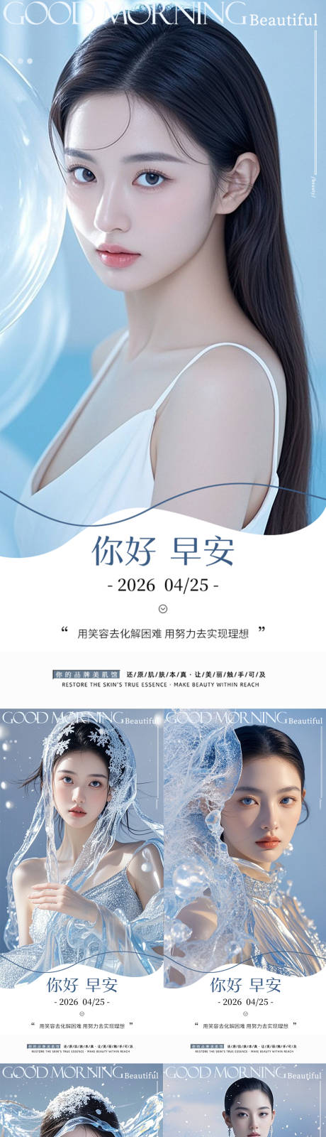 源文件下载【享设计】搜索编号：57210036505815836【早安人物系列海报】
