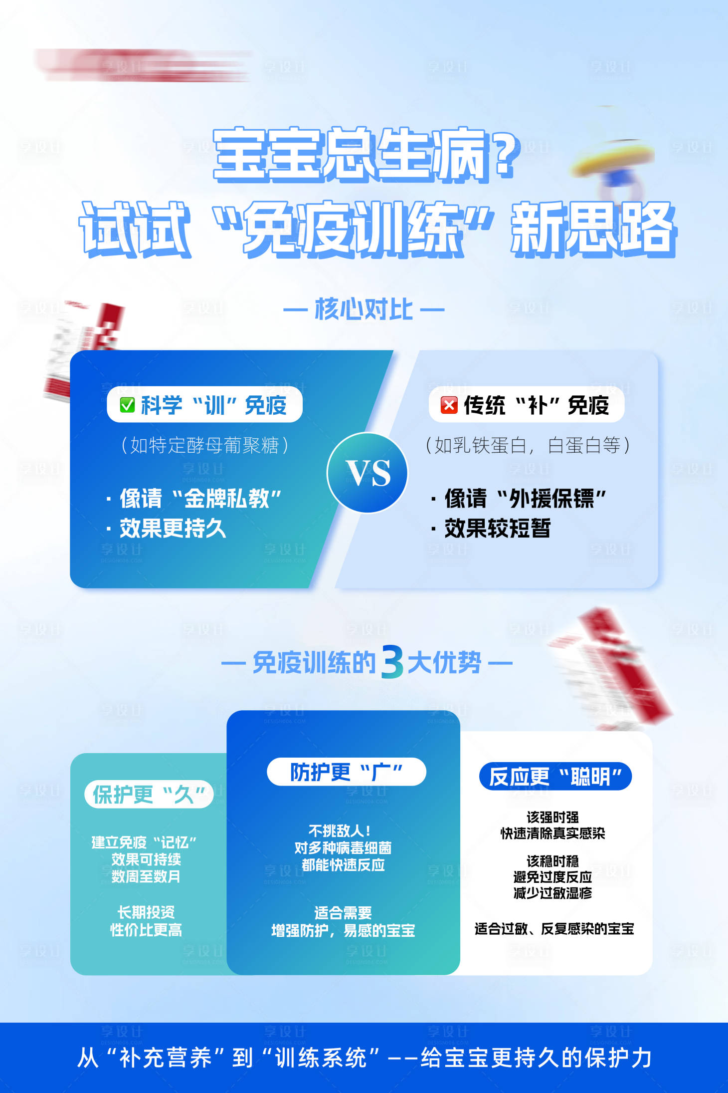 源文件下载【享设计】搜索编号：60200036428246457【宝宝免疫力训练产品海报】