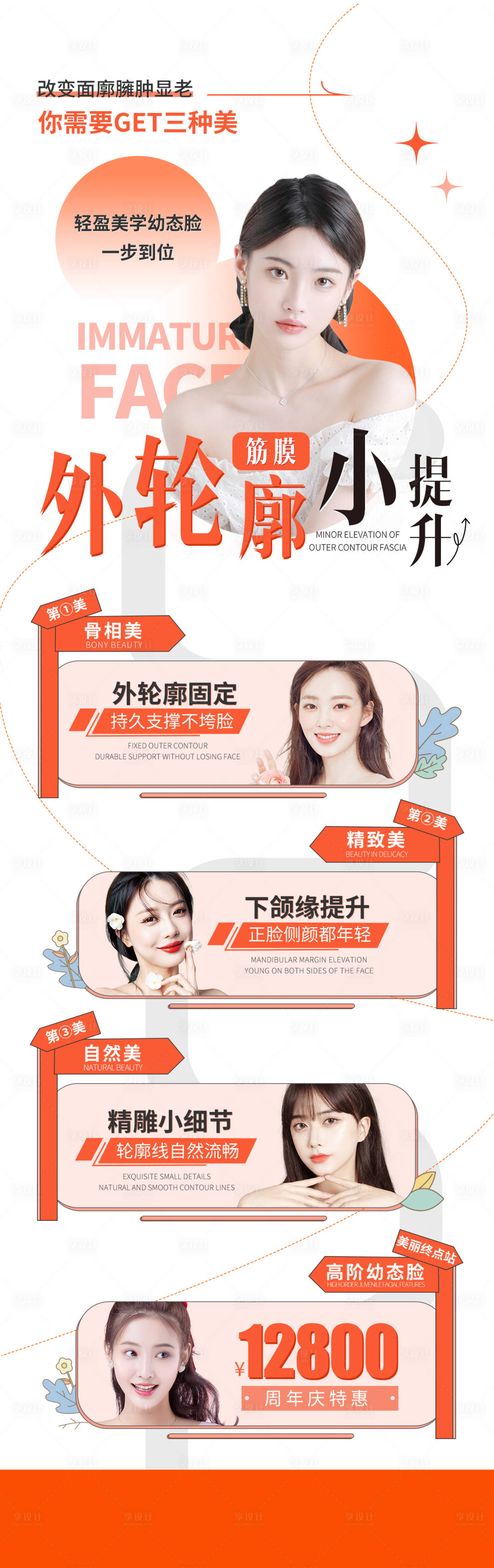 源文件下载【享设计】搜索编号：78310036295502807【医美外轮廓筋膜小提升】