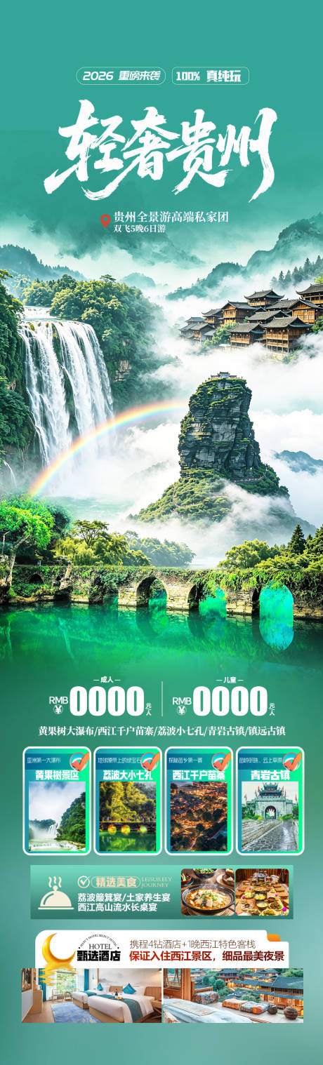 源文件下载【享设计】搜索编号：25890036577396469【贵州全景旅游海报设计】