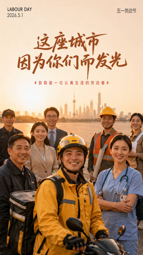 源文件下载【享设计】搜索编号：44080036586565136【劳动节海报】